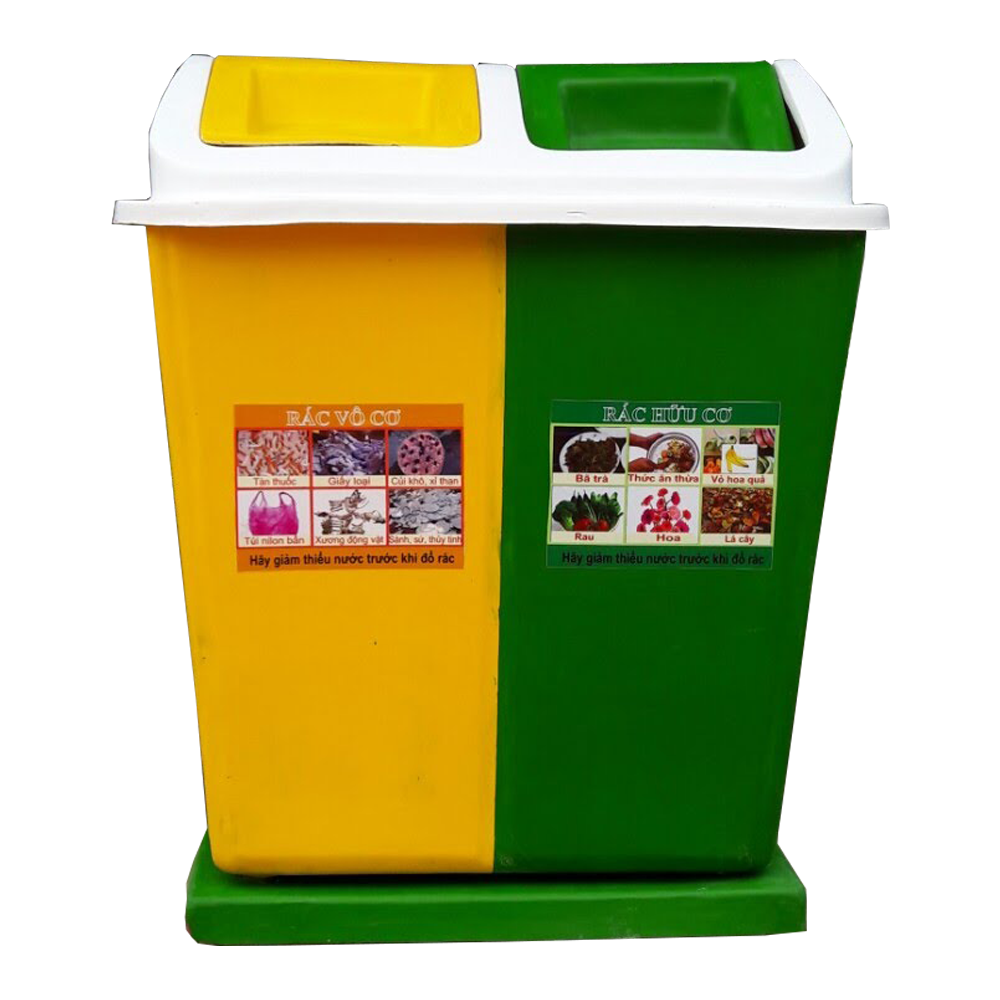 Thùng rác đôi phân loại rác